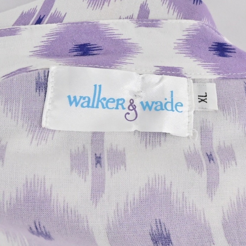 Walker Wade Ikat Maxi Dress Womens Size XL Purple Button Front Resort Vacation - Picture 7 of 9